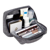 Bolsa De Maquillaje Para Viaje Impermeable Organizador De Belleza Para Hombres Y Mujeres Estuche Neceser De Cosméticos Casual Tamaño Compacto - details 1