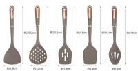 Utensilios De Cocina De Silicona Antiadherente Herramientas De Cocina Modernas Resistentes Al Calor Con Pátina Dorada - details 2