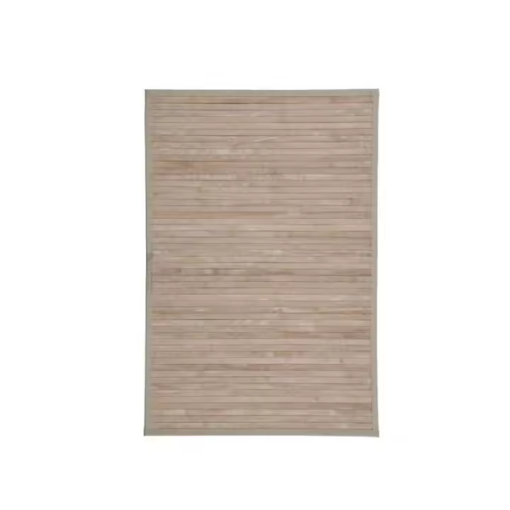 Dcasa Alfombra pasillera de bambú efecto lavado de 60 x 90 cm - 1