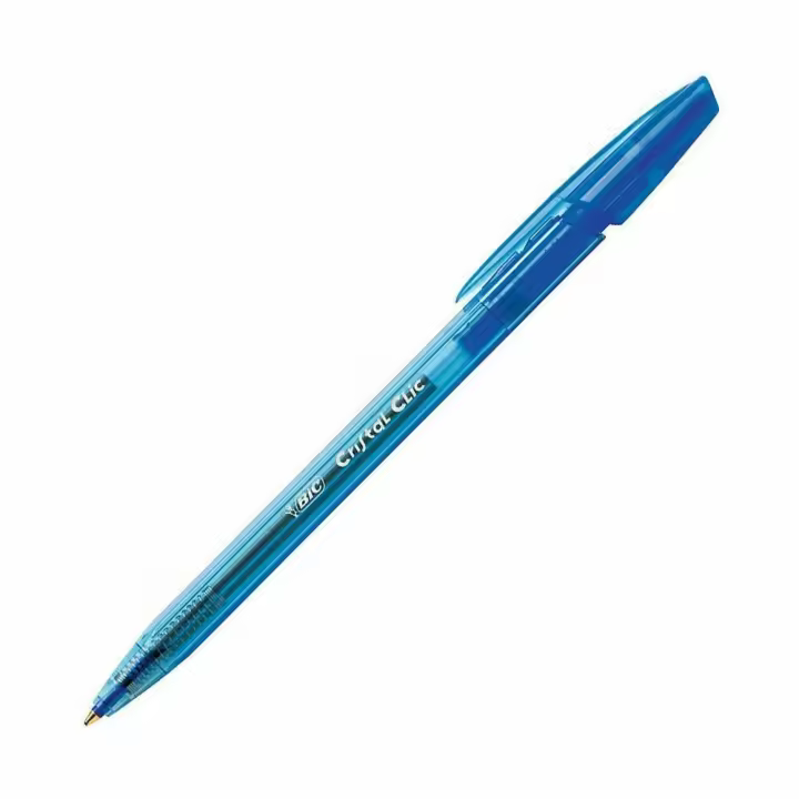 BiC Cristal Clic Bolígrafo retráctil de punta de bola VERDE 3 BOLIGRAFOS - 1