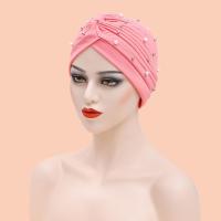 1PC Turban Musulmán De Moda Con Perlas Hijab Interna Para Mujer Arabesca Cubierta De Cabeza Femme Wrap Headwear Polyester - details 9