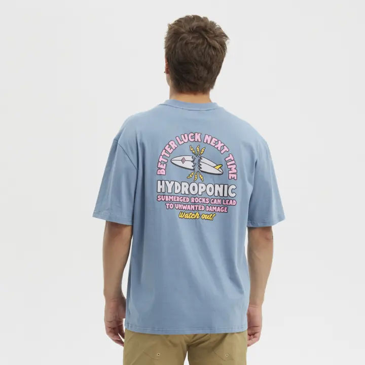 Camiseta Manga Corta HYDROPONIC BAD LUCK Blue Grey 25021-02 - 1