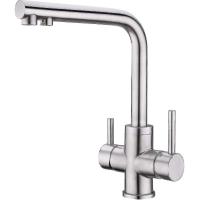 BIT 3 Way Kitchen Faucet, 360 Rotatable Kitchen Faucet, 3 In 1 Water Filter Mixer, Stainless Steel Sink Faucet, Drinking Water Faucet With 2 Lev - details 0