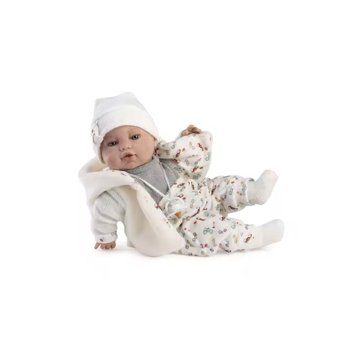 Muñecas Berbesa, Muñeco Recién nacido chaqueta blanca 42 cm, Muñecas para niñas muñecas juguetes para niñas muñecas recien nacidas muñecas recien nacidos - 1