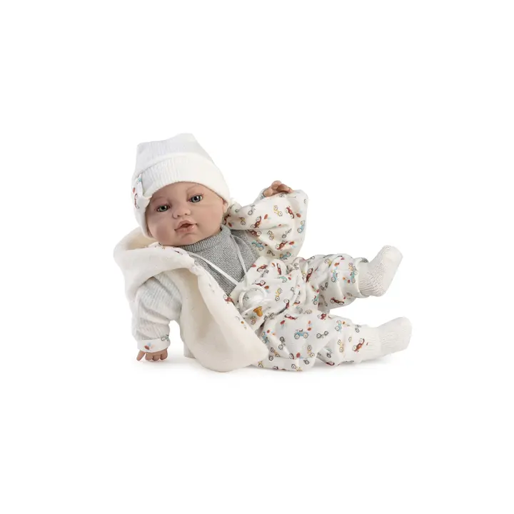 Muñecas Berbesa, Muñeco Recién nacido chaqueta blanca 42 cm, Muñecas para niñas muñecas juguetes para niñas muñecas recien nacidas muñecas recien nacidos - 1