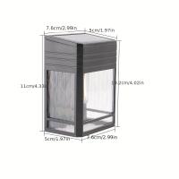 Lámpara Solar Exterior AK-5154 Impermeable Sensibilidad Al Sol Para Jardín Villa Nocturna Luz De Pared Cuadrada De Titanio - details 0