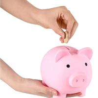 Caja De Ahorro En Forma De Cerdo Piglet Para Niños En Colores Rosa Y Azul Juguetes Seguros Para Contar Monedas Organizador De Dinero Sin Abrir Medidas 14x12x13 Cm Peso 170 G - details 0