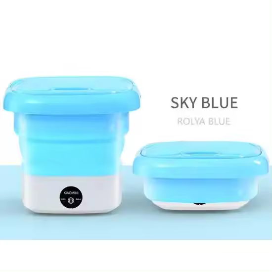 Mini máquina de lavado multiusos, electrodoméstico portátil para hogar, mini lavadora plegable, toalla de ropa fina, lavadora para ropa de bebé, calcetines de dormitorio - 1