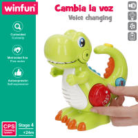 Winfun - Dinosaurio juguete bebé, incluye luz, mide 9x15x16 cm, melodías y sonidos, grabación de voz, juego interactivo articulado, estimulación sensorial, dinosaurios juguetes 2 años, regalos para niños - details 2