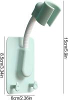 Soporte universal ajustable de 360 grados para cabezal de ducha, base de soporte de ducha impermeable giratoria sin punción adhesivo soporte de pared para bañera de baño - details 0