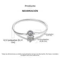 Pulsera De Plata Esterlina 925 Para Mujer Con Encantos De Corazón Llave Clover De Cuatro Hojas Cadena De Serpiente Pulsera Original DIY Joyería - details 27