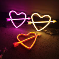 Lámpara De Neón LED Corazón Cupido Para Decoración De Pared Fiesta De Boda Habitación Tienda Regalo Con Carga USB Y Caso De Batería Forma De Corazón Amor Modelado Luz Nocturna - details 1