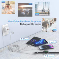 Cargador Magnético Rápido Para Apple Watch Y iPhone Cable Multiusos Compatible Con Reloj Apple 4 En 2 Cargador De Pulsera - details 11