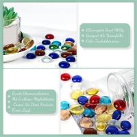 Mini gemas de vidrio, piedras de Mancala de colores mezclados, cuentas de mármol de fondo plano, arte decorativo para el hogar, artesanía, relleno de jarrón - details 6