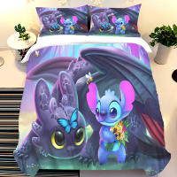 Juego De Sábanas Lilo Y Stitch 3pcs 100% Poliéster Sin Relleno Para Niños Y Niñas Diseño De Stitch Cama De Poliéster - details 32