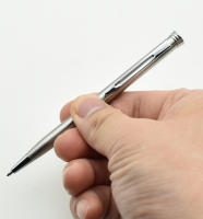 Mini Bolígrafo De Punta Fija Metálico 0.7mm Tinta Negra Recargable Retractil Para Firmar Oficina Escuela Suministros De Papelería - details 0