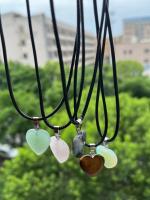 Set De 5 Collares De Piedra Natural Y Cristal Para Mujer Forma De Corazón Amehtysts Opal Azul Colgante Pendulum Choker Fashion Unisex - details 4