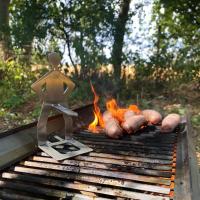 Rack De Barbacoa Humanoide De Acero Inoxidable Para Alimentos Al Aire Libre Soporte Divertido Portátil Para Camping Y Fiestas De Verano Con Gancho Para Hotdogs - details 3