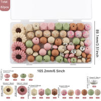 Nuevos 82Pcs/Box De Cuentas Redondas De Silicona Con Patrón Focal Para Kit De Pulseras Y Llaveros Accesorios Para Fabricación De Joyas - details 8