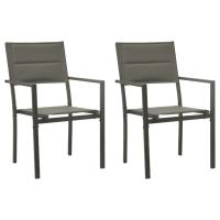 vidaXL Juego de comedor para jardín 3 piezas acero y textilene negro - details 2