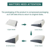 Almohada De Apoyo Para Dormir Después De La Cirugía Y Reflujo Ácido Almohada Triangular Elevada De Espuma Para Uso En Dormitorio Y Oficina - details 7