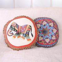 Cojín Redondo Vintage Para Silla Estilo Bohemio Retro Étnico Tapete Tatami Para Rincón De Ventana Almohada Colchoneta De Piso - details 10