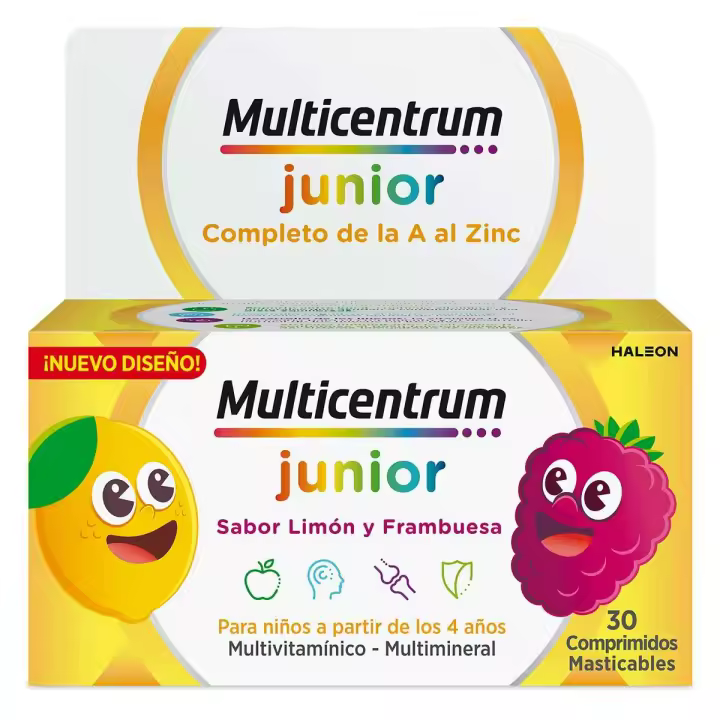 MULTICENTRUM JUNIOR 30 COMPRIMIDOS MASTICABLES - 1