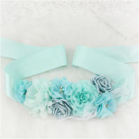 Cinturón De Encaje Con Flores Para Mujer Y Niñas Cinturón De Boda Con Diamantes Y Lentejuelas Para Vestido De Boda - details 4