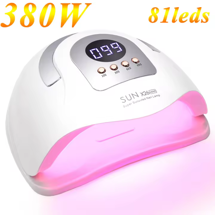 Secador De Uñas SUN X26 MAX 380W Lámpara UV LED Con 81 LEDs Para Polvos De Gel Sensor Inteligente Automático Manicura Art De Uñas - 1