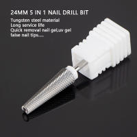 Broca De Uñas Extra Fina 5 En 1 24mm Extra Larga Carburo De Tungsteno Para Eliminar Gel De Uñas Accesorio De Herramienta De Manicura - details 3