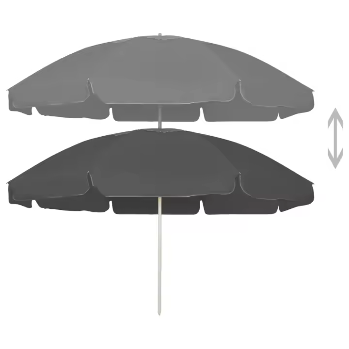 Sombrilla de Playa antracita 240 cm - 1