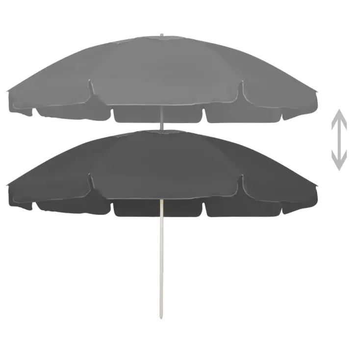 Sombrilla de Playa Antracita 240 cm - 1