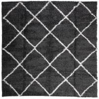 vidaXL Alfombra peluda de pelo largo moderna PAMPLONA 240x240 cm Color Antracita,  Beige,  Crema y mas Alfombras de área  Alfombra de Piso para Sala de Estar Dormitorio Habitación Salón - details 6
