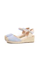 Lyla Wang alpargatas doradas cuñas bajas de esparto con plataforma mujer con plantilla acolchada - details 8