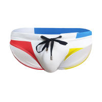 Bragas De Natación Para Hombre En Blanco Moda Verano Deporte Playa Traje De Baño Sexy Estilo Surf Talla Unica Material Poliéster - details 1