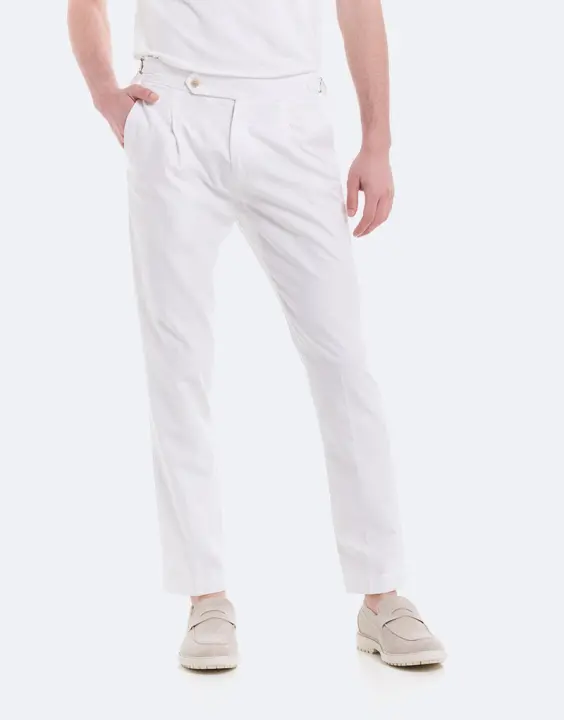PANTALON PINZA LINO ALGODON - 1