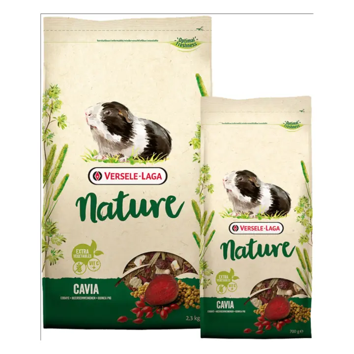 Versele-Laga Cobaya Nature - Comida Sin Cereales y Rica en Fibra para Cobayas - Versele Laga - Mixtura para cobayas - 2,3 Kg o 700gr - 1