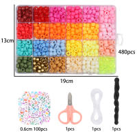 Kit De Perlas Para DIY 480pcs Con Letras Y Agujeros Grandes Espaciadores De Acrílico Para Creación De Joyería Pulseras Y Suministros De Cabello - details 10