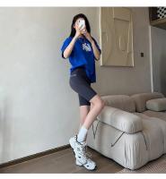 Shorts De Yoga Para Mujer Cintura Alta Deporte Fitness Callejero Casual Pantalones Terciarios Estrechos Para Ejercicio - details 9