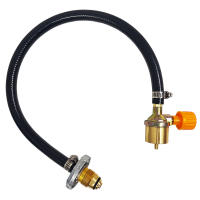 Kit De Inflado De Tanque De Gas Para Camping Adaptador De Recarga Butano Con Válvula De Cilindro Herramienta De Aluminio No Desechable - details 6