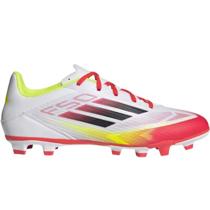 Botas de Futbol Blancas ADIDAS F50 CLUB FG/MG ROJO/BLANCO/FLUOR - 1