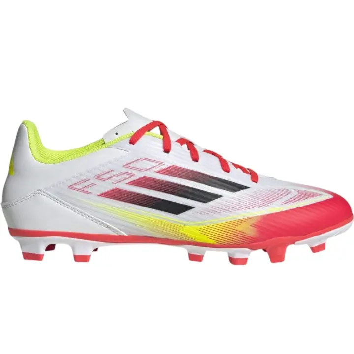 Botas de Futbol Blancas ADIDAS F50 CLUB FG/MG ROJO/BLANCO/FLUOR - 1