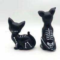 Decoraciones De Halloween En Resina Gato Y Perro Flora Pequeño Y Lindo Adornos Festivos Para Escritorio Creatividad Y Diversion - details 4