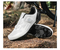 Zapatos De Ciclismo Para Hombre Y Mujer Blancos Transpirables SPD De Bloqueo Auto Racing Zapatillas De Bicicleta MTB Planas Talla 36-47 - details 11
