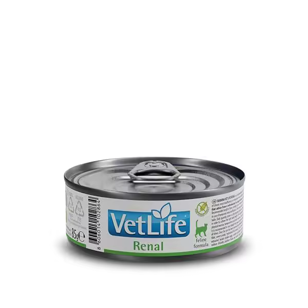 FARMINA VET LIFE CAT RENAL CAJA 12X85GR / Insuficiencia renal crónica o temporal; coadyuvante para el tratamiento de la insuficiencia cardiaca congestiva. - 1
