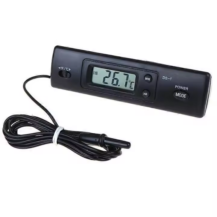 Automotive Indoor / Outdoor Thermometer With / Sensor For A / C Digital Lcd Display - 1