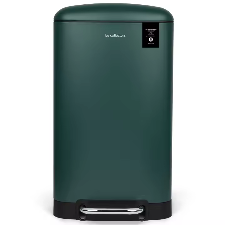 Les Collectors Cubo de Basura con Pedal, Metal, Verde, 40 L - 1