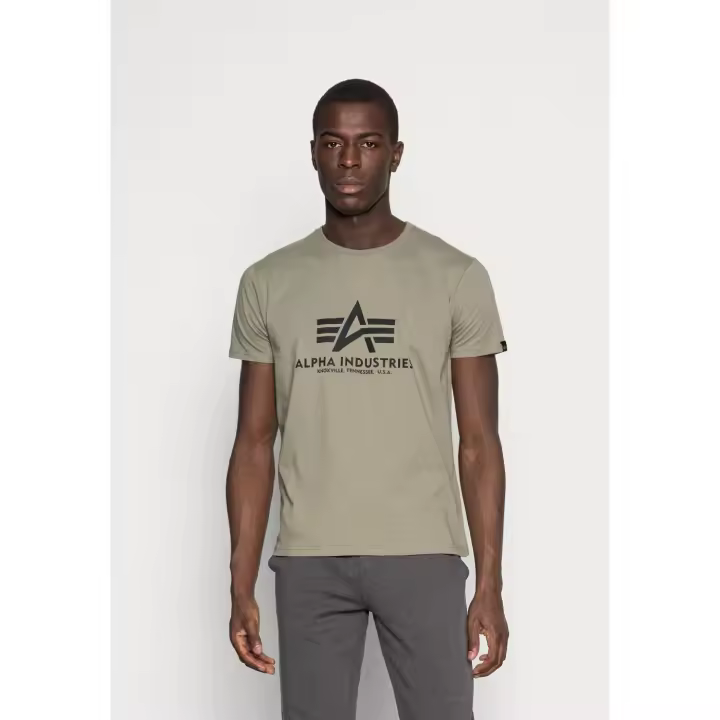 ALPHA Camiseta Básica OLIVE de Algodón de Alta Calidad - Estilo Versátil | Logotipo Distintivo - 1