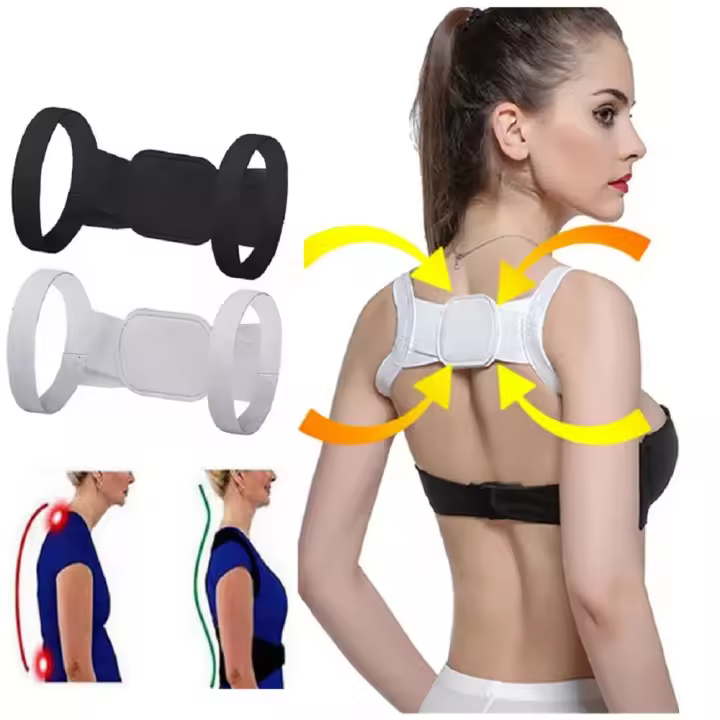 BARAC Corrector de Hombros, Cinturón de Espalda para hombros caídos, malas posturas, TENSOR cómodo, alivio del dolor y para uso diario - 1
