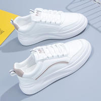 Zapatos Blancos Para Mujer 2024 Nuevos Tenis De Primavera/Otoño Con Punta Redonda Y Cordones Versátiles Zapatos Casuales De Comodidad Para Damas - details 7